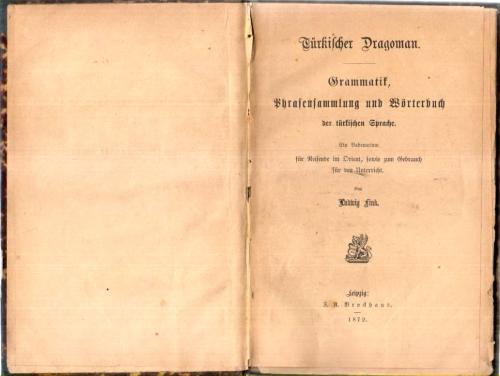 Türkischer Dragoman, Grammatik, Phrasensammlung und Wörterbuch der tür