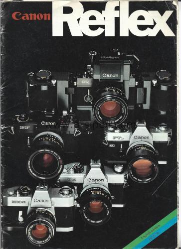 Canon Reflex 1975/76 Fotoğraf Makinesi ve Lens Ürün Kataloğu