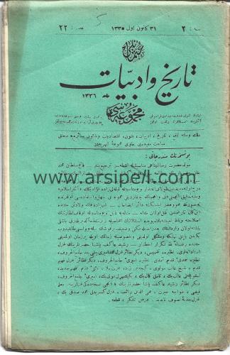 Osmanlıca Tarih-i Edebiyyat Mecmuası Sene 1 / Sayı 11