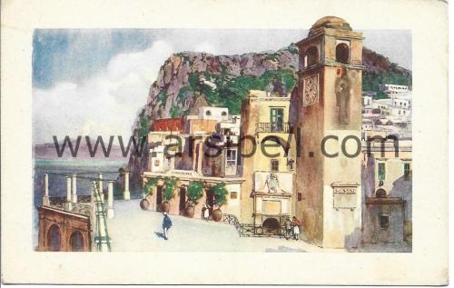 İtalya Kapri Adası Kartpostal / Italy Capri Postcard Il Vesuvio Della 