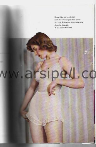 Pirelli Lastik Firmasının Erken Dönem Kadın İç Çamaşır Kataloğu (Frans