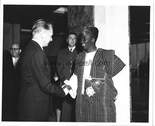 Gine Cumhuriyeti Başbakanı Sekou Toure Birleşmiş Milletlerde Fotoğraf 