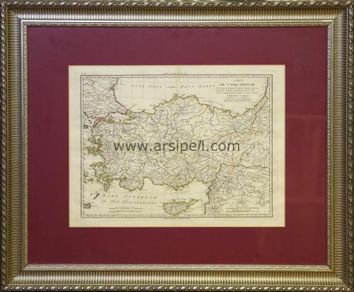 Carte de l'Asie Mineure / Türkiye Haritası Gravür 1805