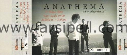 Anathema 27 Mayıs 2006 Ankara Saklıkent Konser Bileti