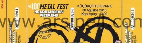 Headbangers's Weekend 30 Ağustos 2015 Konser Bileti