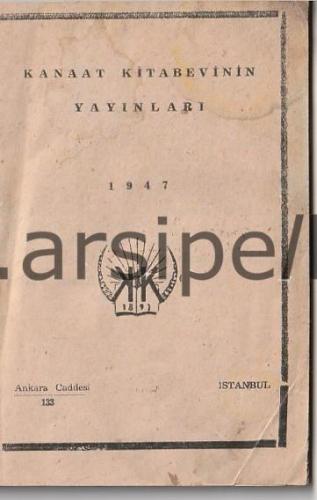 1947 Kanaat Kitabevi Yayın Kataloğu