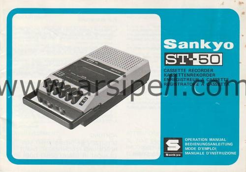 Sankyo ST-50 Portatif Kaset Çalar Kullanım Kılavuzu