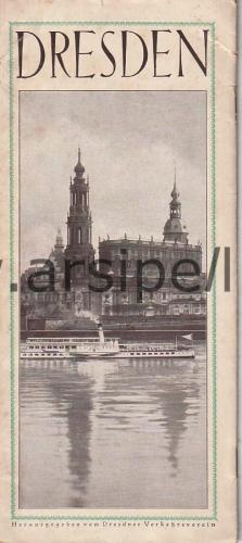 1940lar Almanya Dresden Şehir Broşürü / Germany Dresden City Brochure