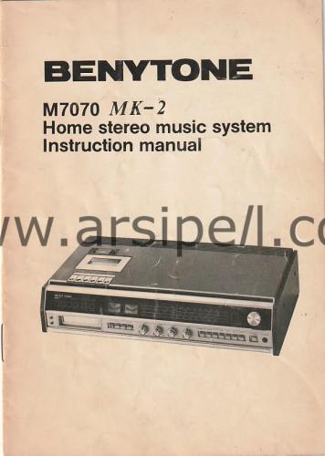 Benytone M7070 MK-2 Kasetçalar ve Radyo Kullanım Kılavuzu