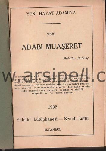 Yeni Hayat Adamına Yeni Adabı Muaşeret