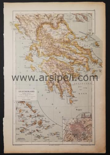 Yunanistan / Griechenland Takım Adalar Haritası