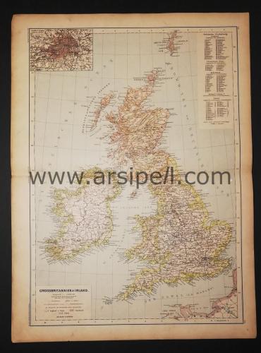 Grossbritannien & Irland / İrlanda Büyük Britanya Haritası