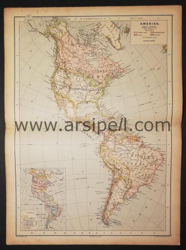 Amerika / Kuzey ve Güney Amerika Haritası