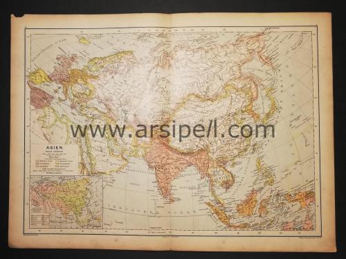 Asien / Asya Ortadoğu Rusya Kıta Haritası