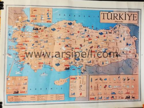 1980 Türkiye Ekonomi Haritası İlkokullar için