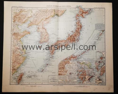 Japonya Adası - Kore - Güney Çin Haritası