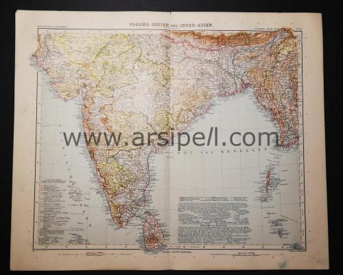 Güney Hindistan - Seylan Asya Harita