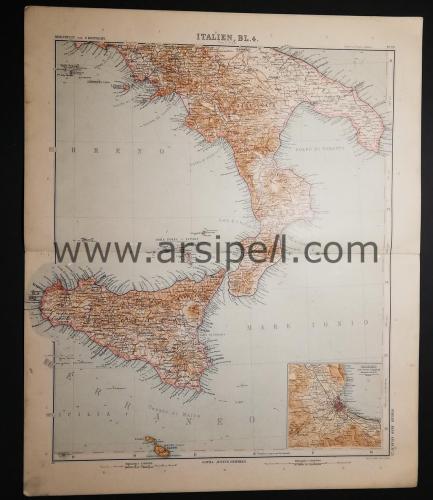 Güney İtalya Sicilya Haritası