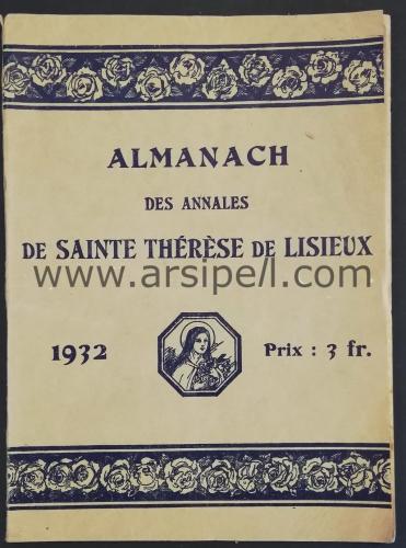 Almanach Des Annales De Ste Therese De Lisieux 1932