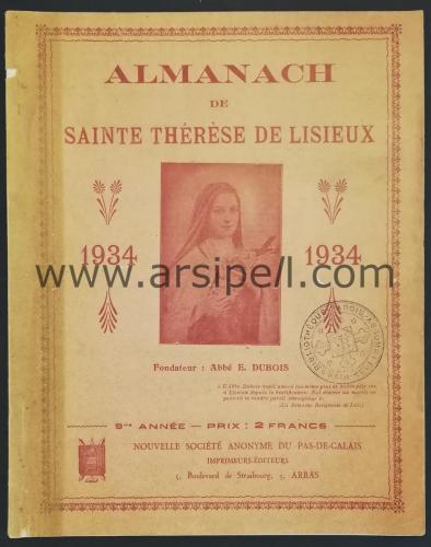 Almanach Des Annales De Ste Therese De Lisieux 1934