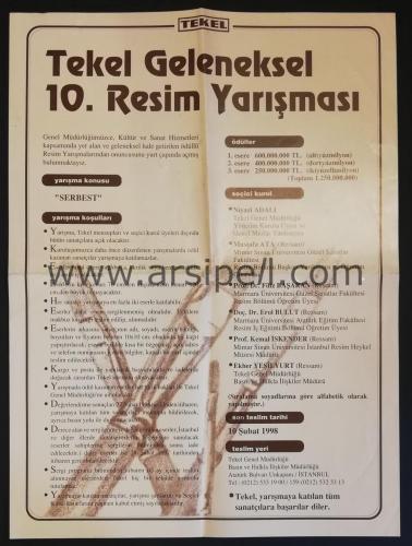 1998 Tekel Geleneksel 10. Resim Yarışması Afişi