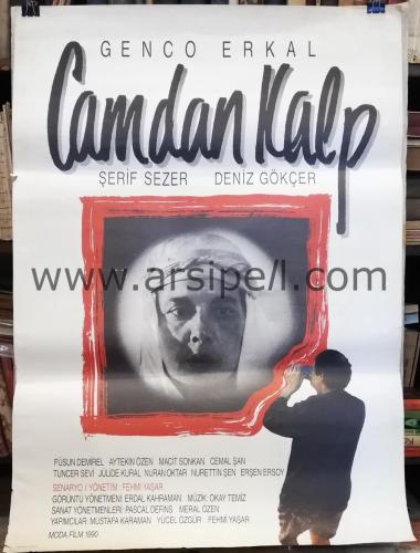 Camdan Kalp Orjinal Film Afişi - 1990 - Genco Erkal Deniz Gökçer