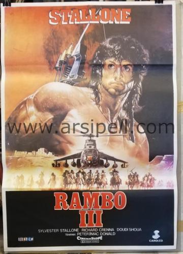 RAMBO 3 SYLVESTER STALLONE 1988 ORJİNAL FİLM AFİŞİ