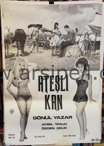 Ateşli Kan Sinema Afişi / 1962 / Gönül Yazar Özden Çelik