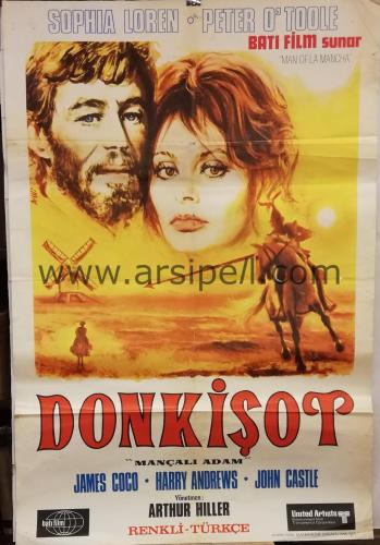 Don Kişot Sinema Afişi / Man Of La Mancha / 1972 /Peter O'Toole Sophia