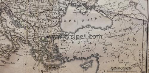 1826 Avrupa Haritası Gravür / Carte generale de l'Europe divisee en se