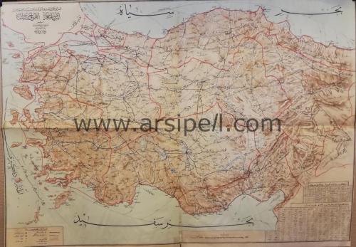 Osmanlıca Asya-yı Suğra / Anadolu Haritası