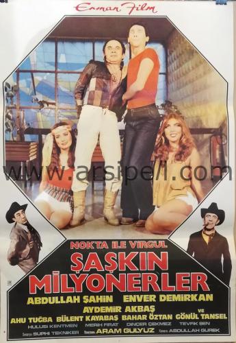 Sinema Afişi - Nokta İle Virgül Şaşkın Milyonerler / 1980 / Abdullah S