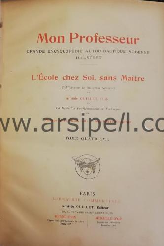 MON PROFESSEUR - GRANDE ENCYCLOPEDIE AUTODIDACTIQUE MODERNE ILLUSTREE